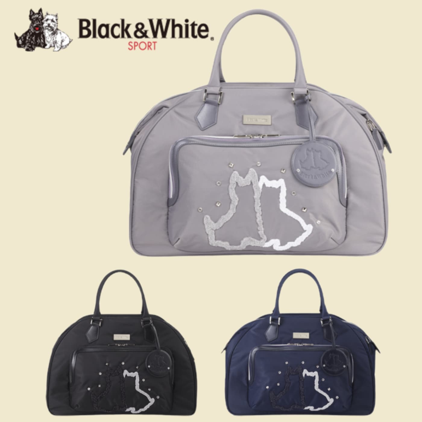 블랙앤화이트 여성 보스턴백 BWZGK5B1