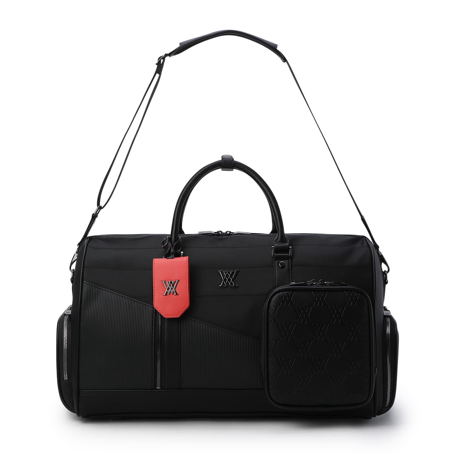 어뉴 UNI FABRIC MIX BOSTON BAG AGGUUBB01BK