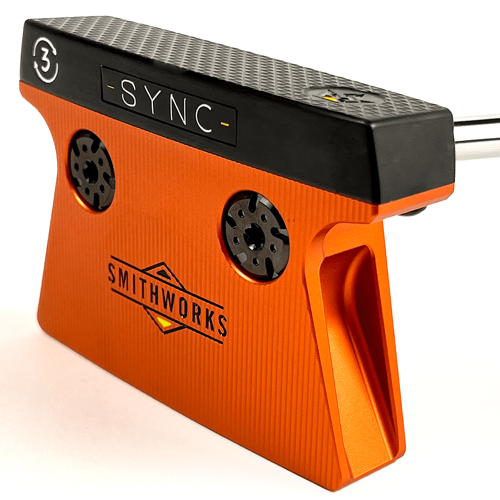스미스웍스 제로토크 퍼터 SYNC-3 싱크 골프퍼터 말렛 오렌지
