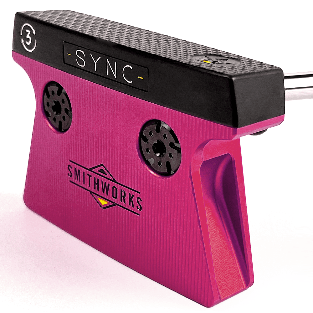 스미스웍스 제로토크 퍼터 SYNC-3 싱크 골프퍼터 말렛 핑크