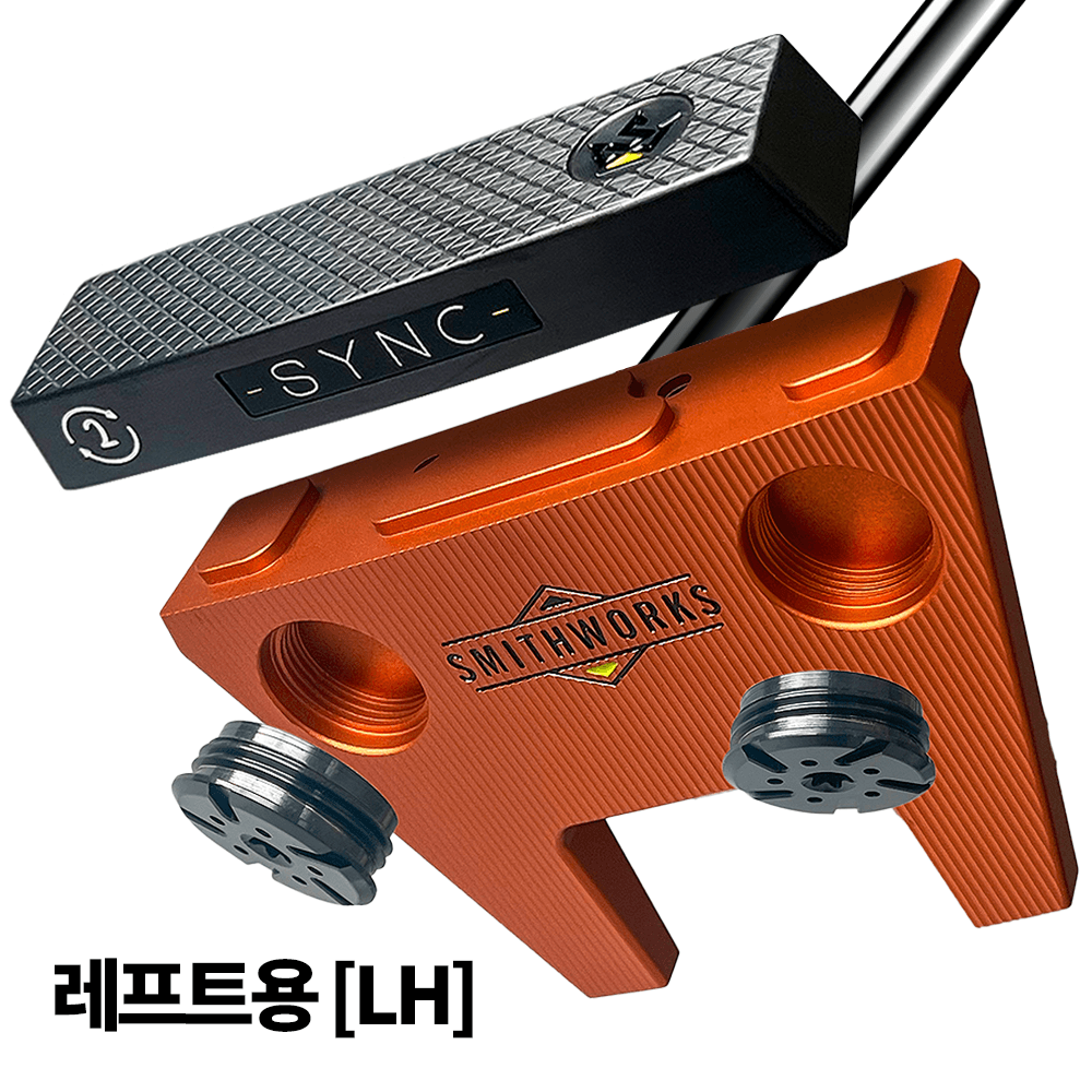 스미스웍스 제로토크 퍼터 SYNC-1 싱크 골프퍼터 말렛 오렌지 왼손용