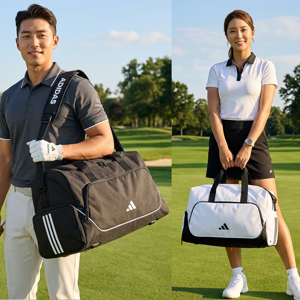 아디다스골프 보스턴백 남성 라운딩 숄더가방 여성 여행 어깨 손가방 스포츠 운동 더플백